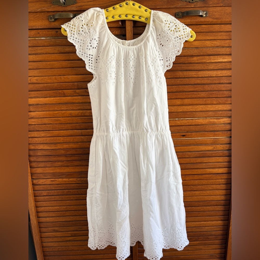 Gap 100% EUC Cotton White Eyelet Dress